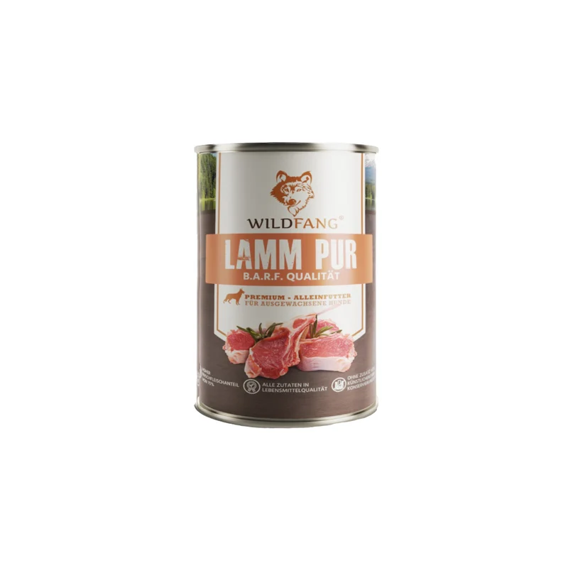 Nassfutter Lamm pur - BARF Qualität