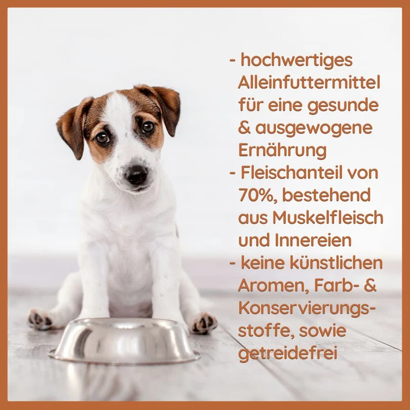 Nassfutter Lamm pur - BARF Qualität