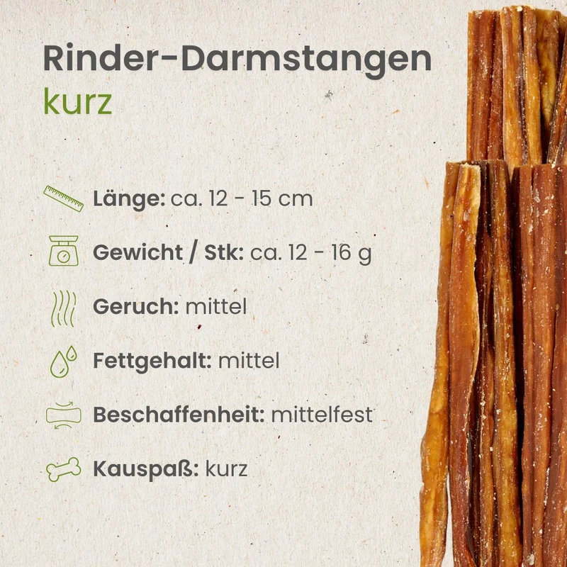 Rinder-Darmstangen, kurz