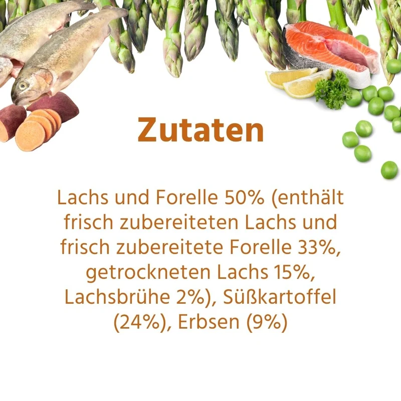 Maxi Adult Trockenfutter mit Lachs und Forelle - ideal für große Hunderassen - getreidefrei