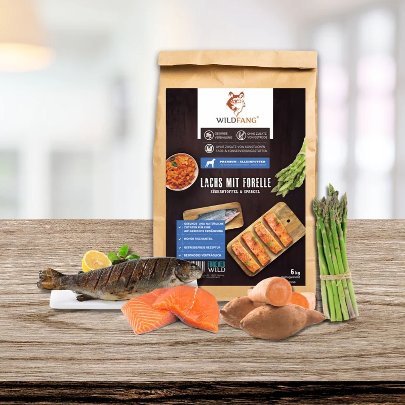 Maxi Adult Trockenfutter mit Lachs und Forelle - ideal für große Hunderassen - getreidefrei