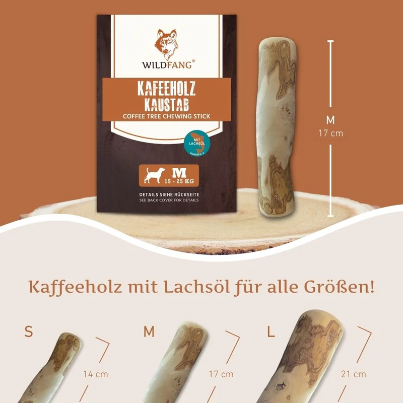 Kaffeeholz Kaustab mit Lachsöl