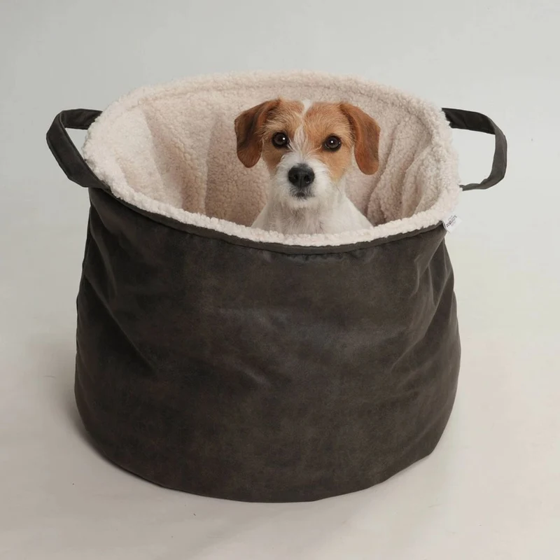 Hundekörbchen Shopper Little Basket Saddle Graphit