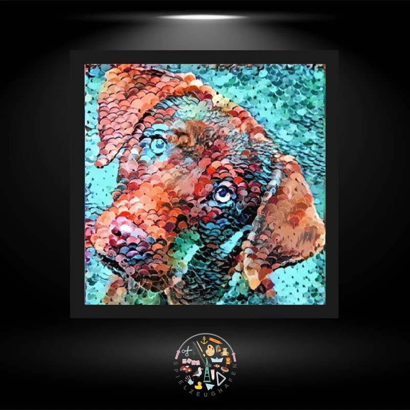 'Hund Cäsar' - Strass / Rhinestone