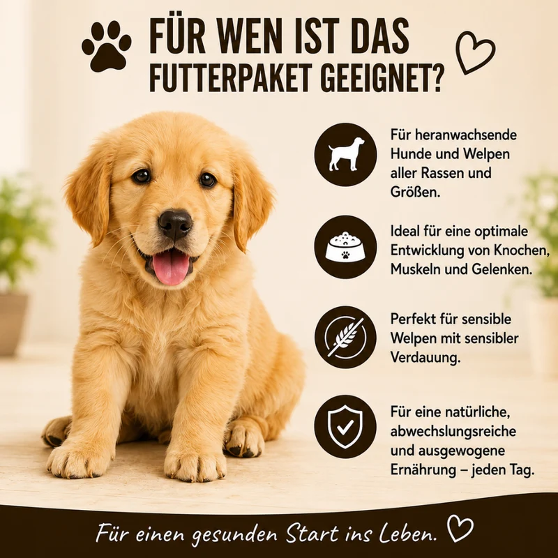 Welpen Futterpaket Huhn - getreidefrei