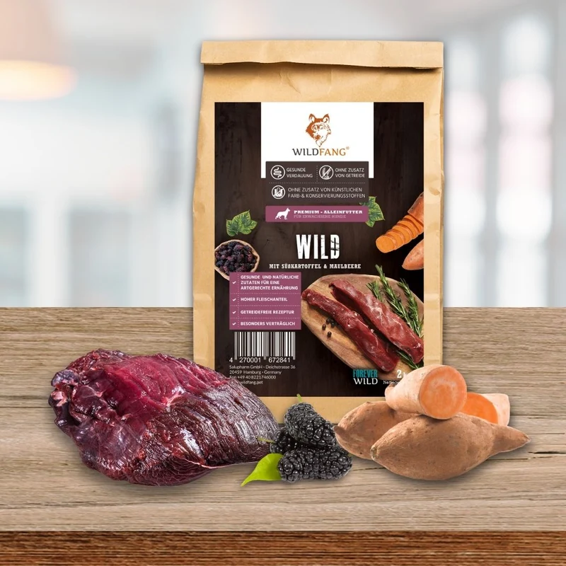 Adult Trockenfutter Sparpack 2 x 2 kg mit Wild - getreidefrei