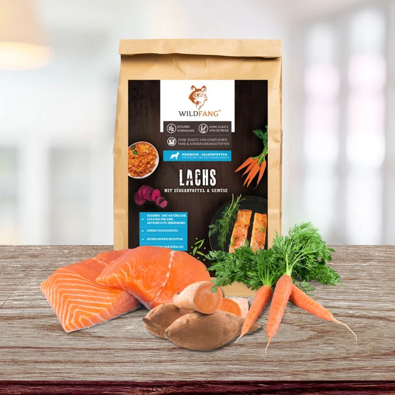 Junior Trockenfutter Sparpack 2 x 2 kg mit Lachs - getreidefrei - für Welpen
