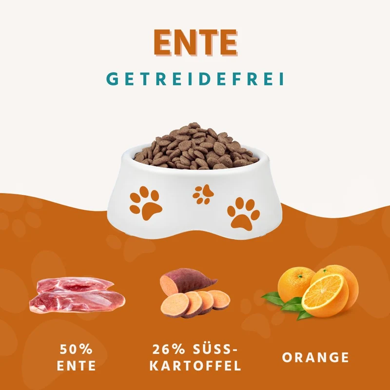 Adult Trockenfutter Sparpack 2 x 2 kg mit Ente - getreidefrei