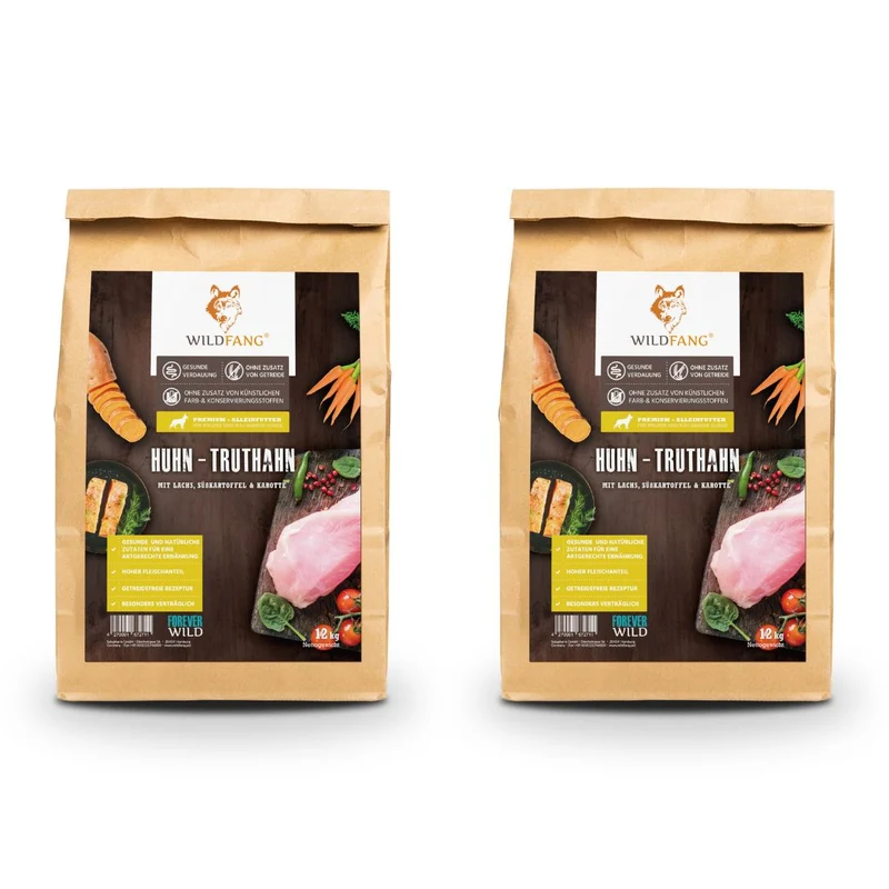 Junior Trockenfutter Sparpack 2 x 2 kg mit Huhn - getreidefrei - für Welpen