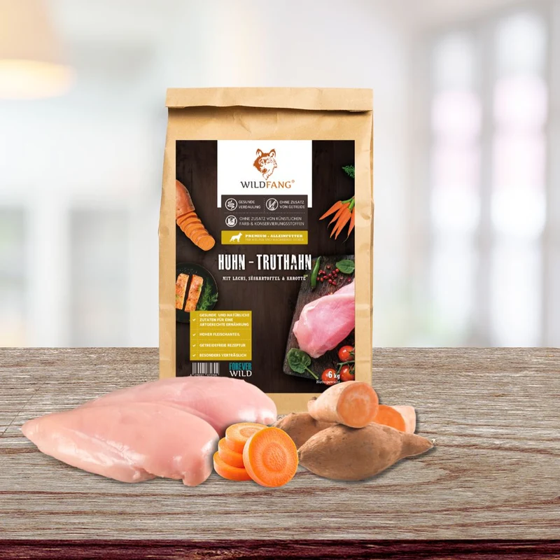 Junior Trockenfutter Sparpack 2 x 2 kg mit Huhn - getreidefrei - für Welpen