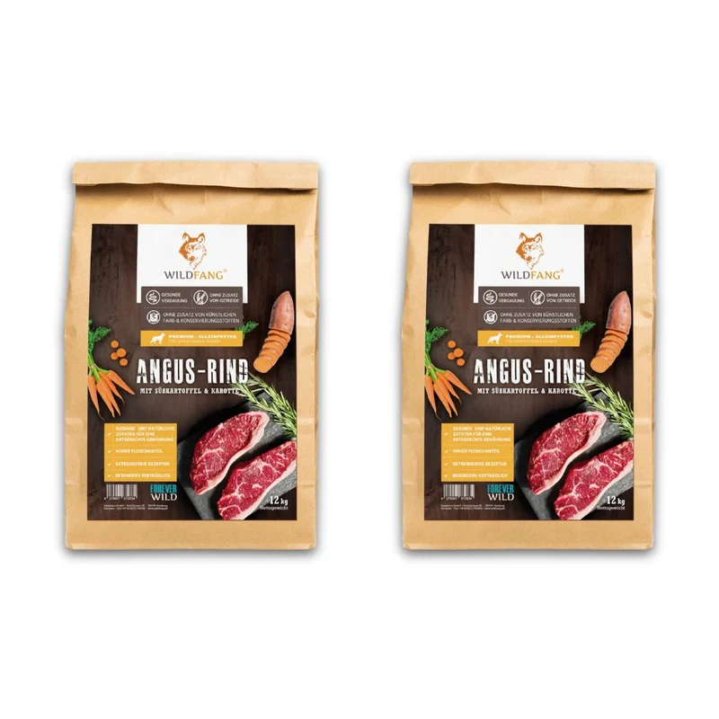 Adult Trockenfutter Sparpack 2 x 2 kg mit Angus Rind - getreidefrei