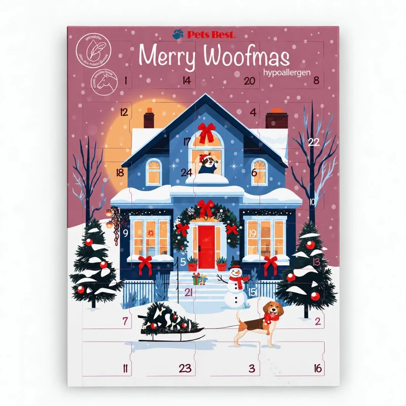 Hypoallergener Adventskalender für Hunde Snowman's Christmas Morning