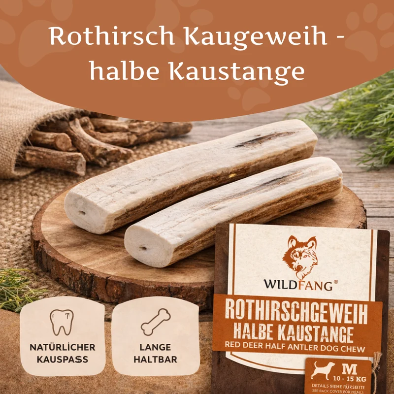 Kaugeweih Rothirsch - halbe Kaustange