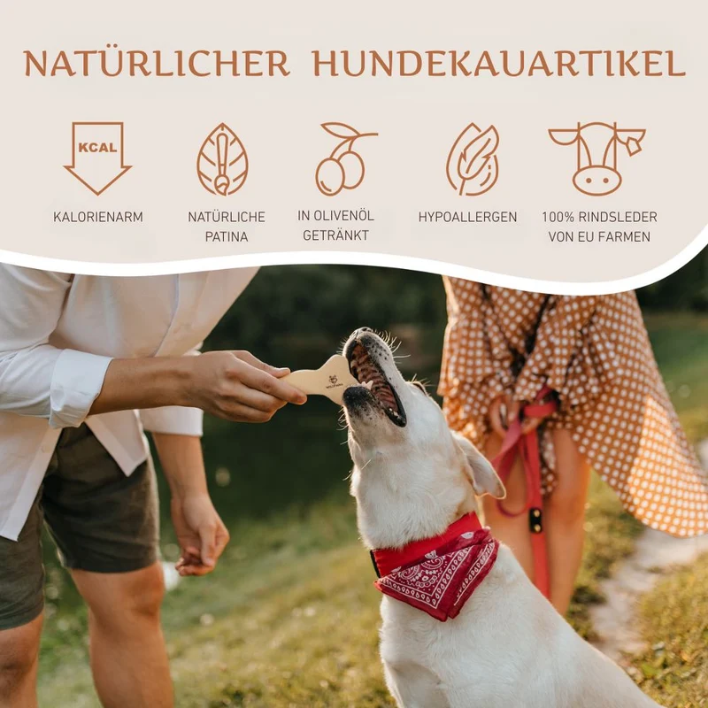 Lederknochen - Kauleder - 3er Set
