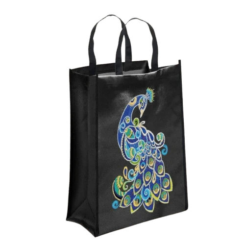 Diamond Painting Tasche 'Pfau' (31)