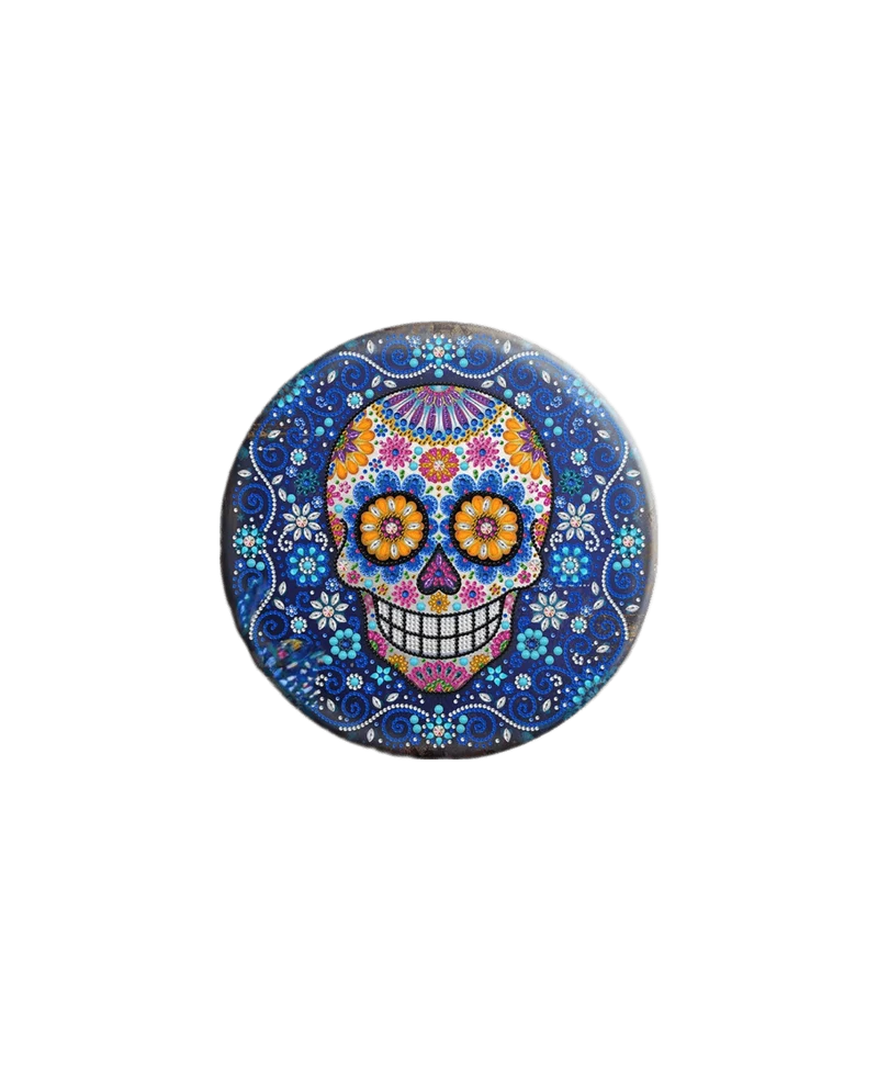 Diamond Painting Metallwandteller 'Totenkopf' (35)