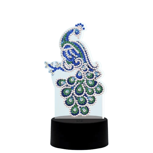 Diamond Painting Lampe 'Pfau' (27)
