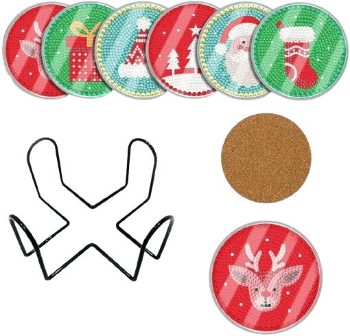 Diamond Painting Untersetzer 'Weihnachten' (8)