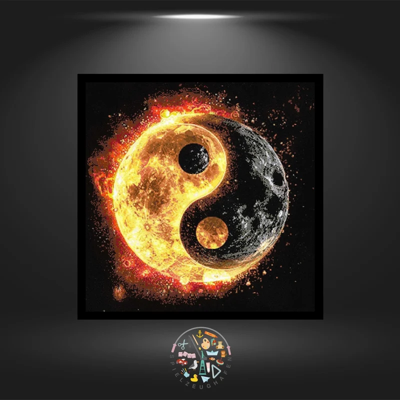 Yin Yang Fire - Strass rund