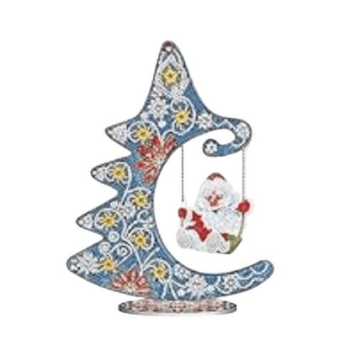 Diamond Painting Aufsteller 'Baum mit Weihnachtsmann' (7)