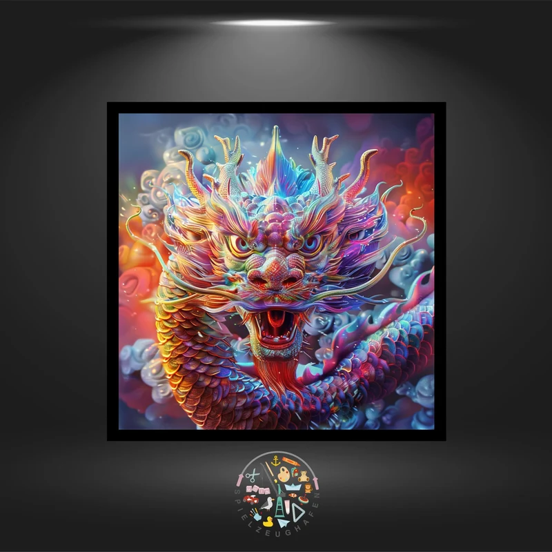 Glücksdrache Shenlong - Quadratisch