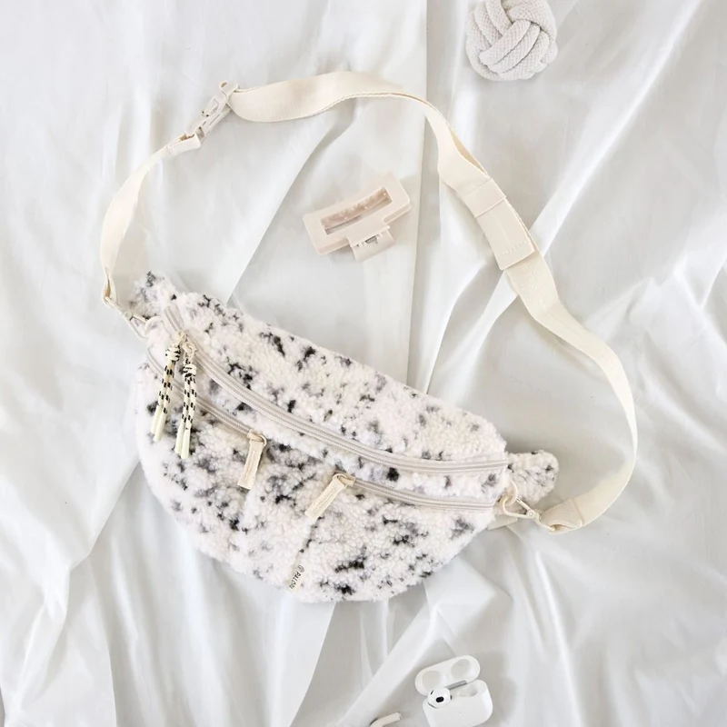 Leckerlibeutel Emma Teddy-Fleece Speckled Creme
