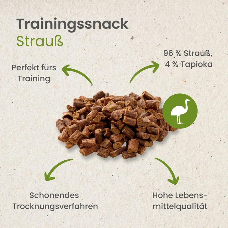 Straußen-Sticks-Trainingssnack