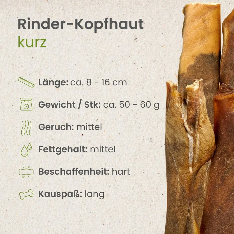Rinder-Kopfhaut, kurz