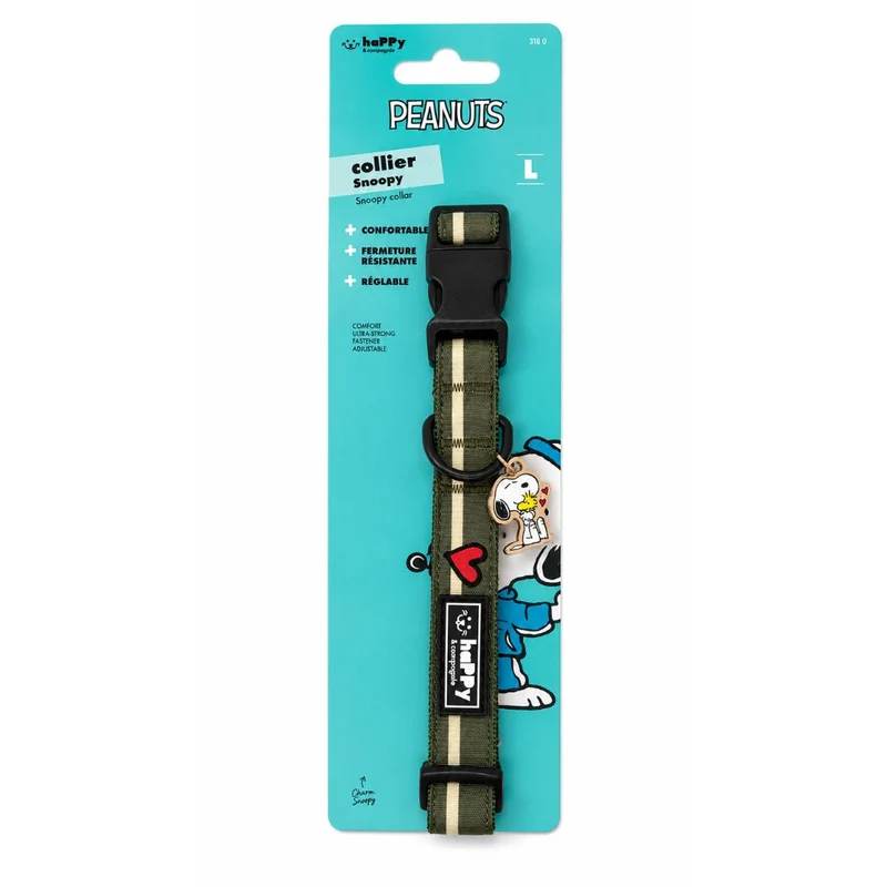 Hundehalsband Snoopy Khaki