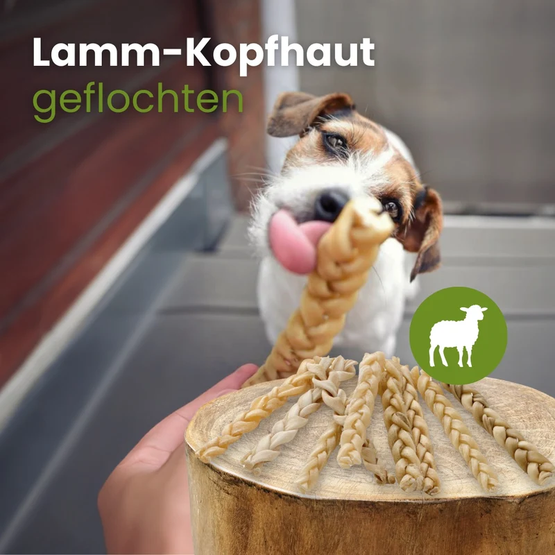 Lamm-Kopfhaut, geflochten