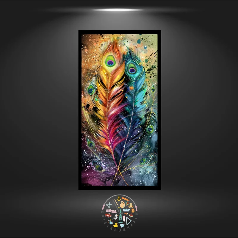 Feather of Love - Quadratisch mit eckig Strass und AB