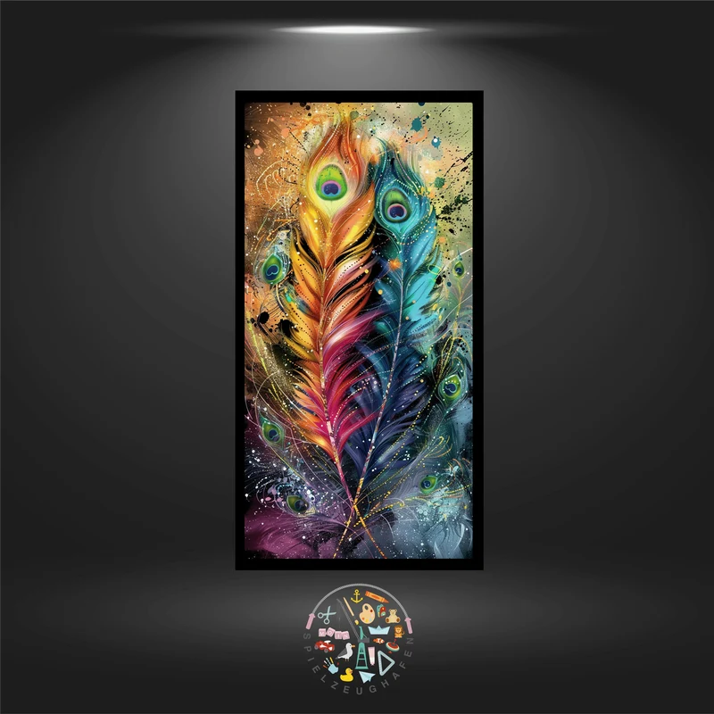 Feather of Love - Quadratisch mit eckig Strass und AB