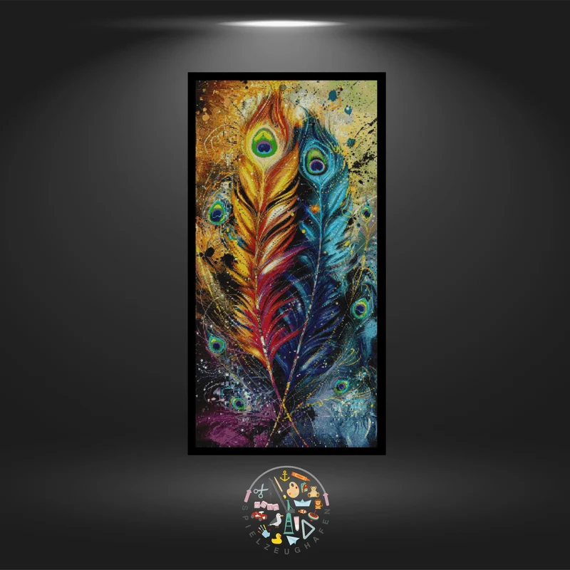 Feather of Love - Quadratisch mit eckig Strass und AB