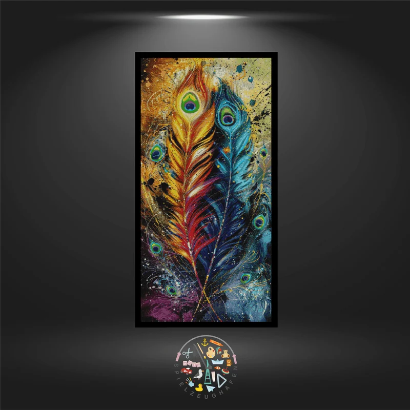 Feather of Love - Quadratisch mit eckig Strass und AB
