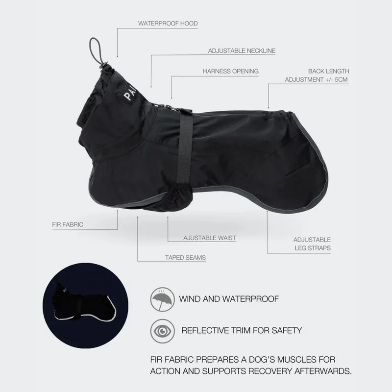 Recovery Hunderegenmantel Lite Black