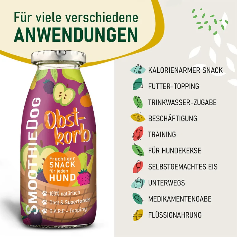 Hundesmoothie Obstkorb