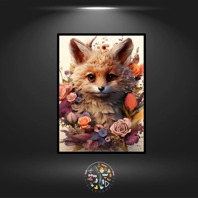 Fox - Quadratisch - Einsteigermotiv (für Anfänger geeignet)