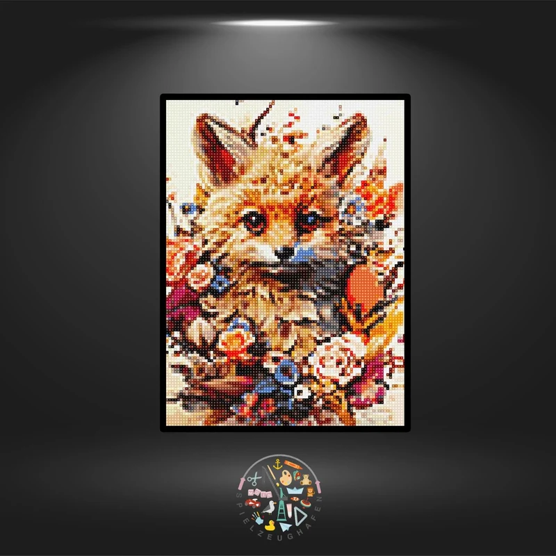 Fox - Quadratisch - Einsteigermotiv (für Anfänger geeignet)