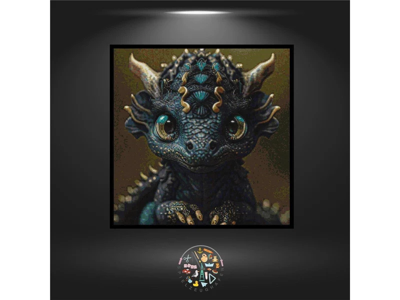 Drache 'Grisu' - Quadratisch mit AB