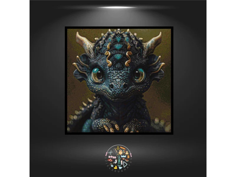 Drache 'Grisu' - Quadratisch mit AB