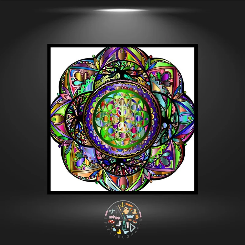 Mandala 'Flower Power' - Strass