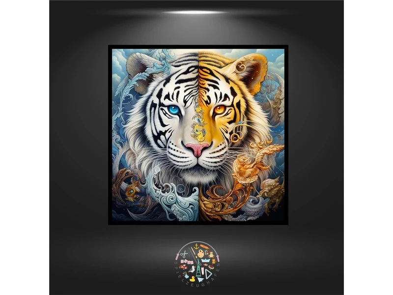 Tiger 'Omega' - Quadratisch mit eckig Strass