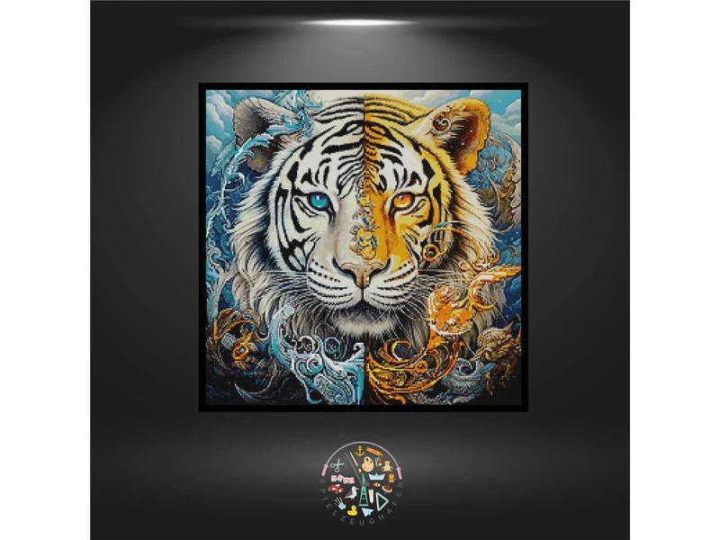 Tiger 'Omega' - Quadratisch mit eckig Strass