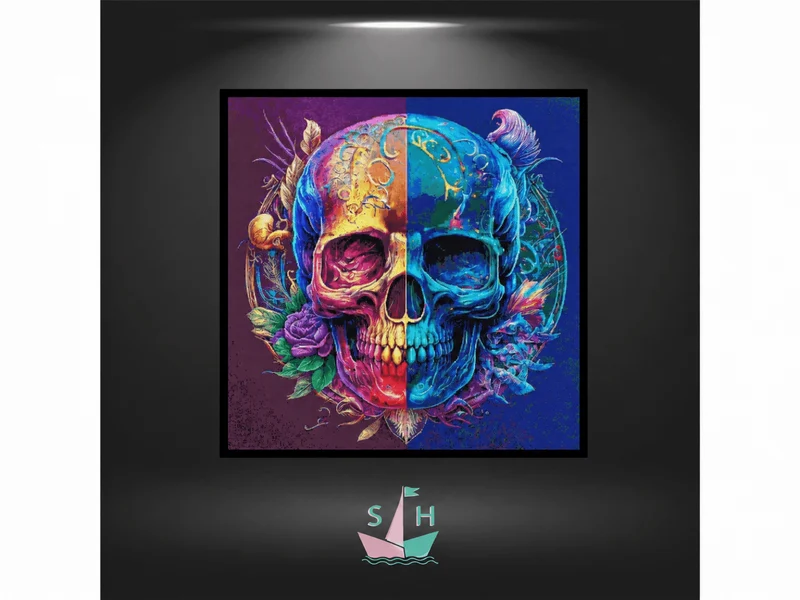 Rainbowskull - Strass rund
