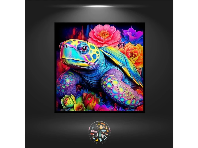 Schildkröte 'Rainbow' - Strass rund