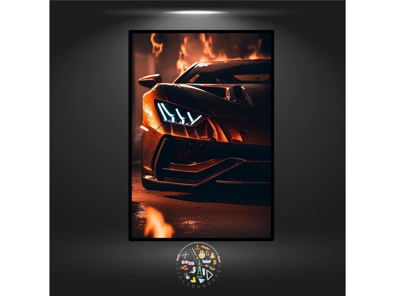 Fire rider - Quadratisch mit Strass