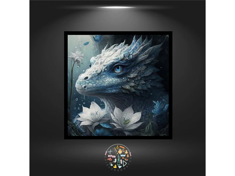 Drache 'Flowers' - Strass rund