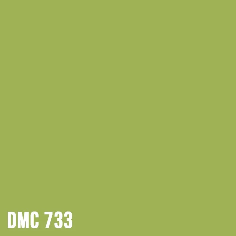 DMC 733 – Olive Green Md – Strass rund Diamond Painting Steine 2,8mm