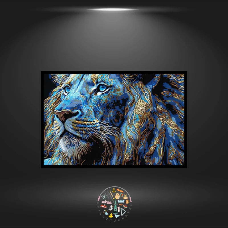 Löwe Topas - Strass / Rhinestone 60x90 cm