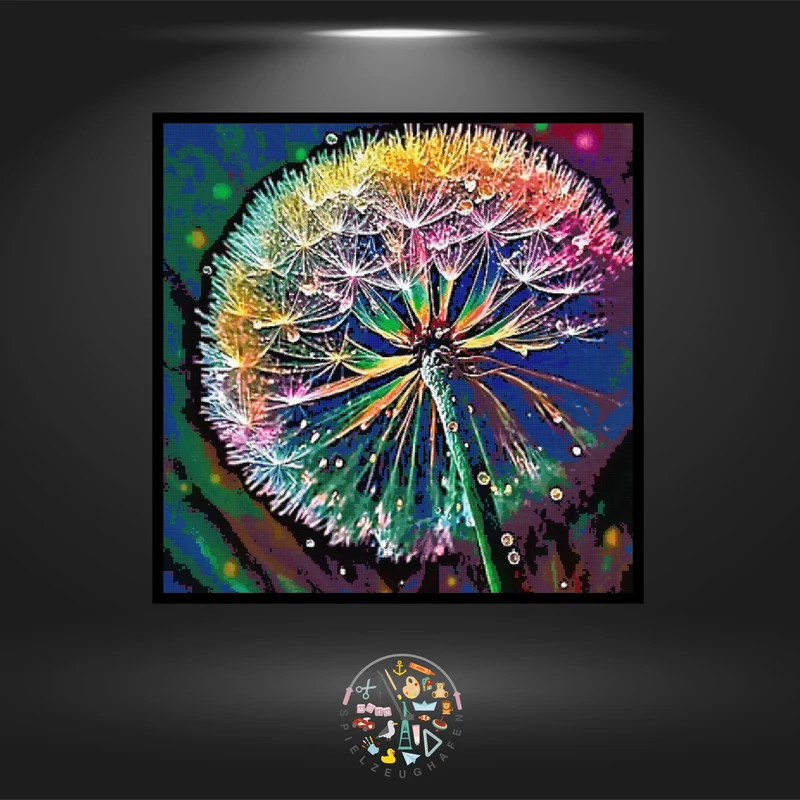 Pusteblume Rainbow - Strass rund
